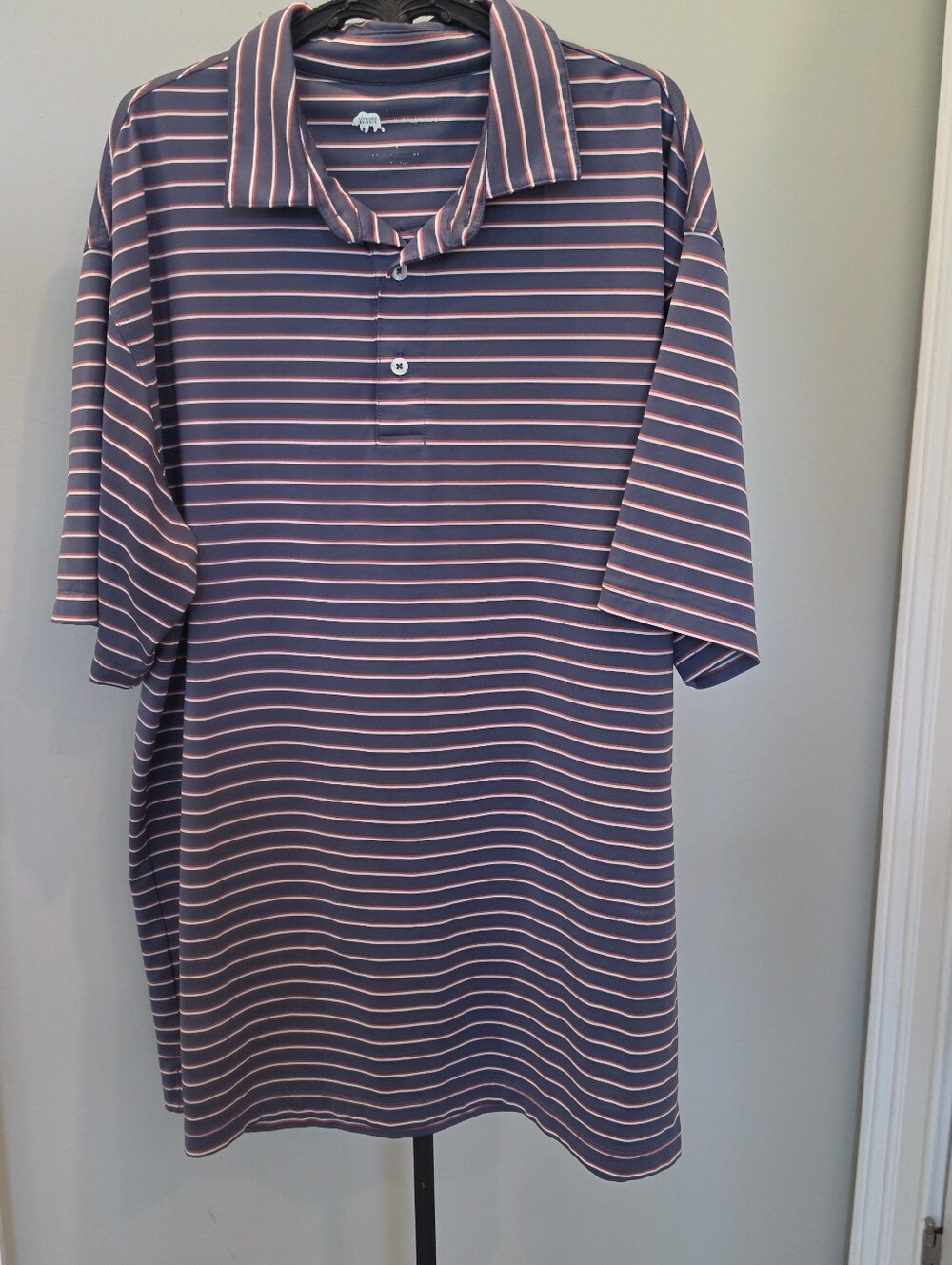 Onward Reserve Golf Polo Men's Scout Striped Performance Stretch UPF Large